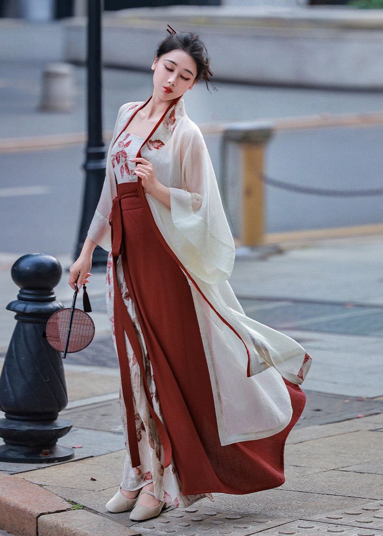 Red Maple | 3-Piece Modern Hanfu Set (红叶)