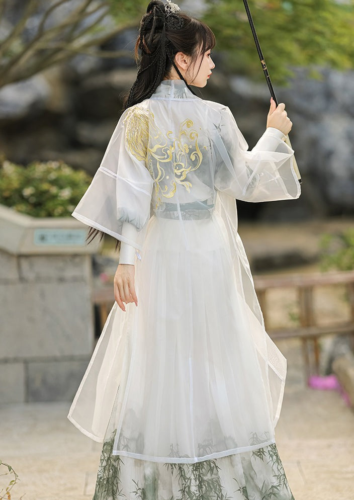 Invincible Bamboo | Unisex 5-Pieces Hanfu Set (少侠)