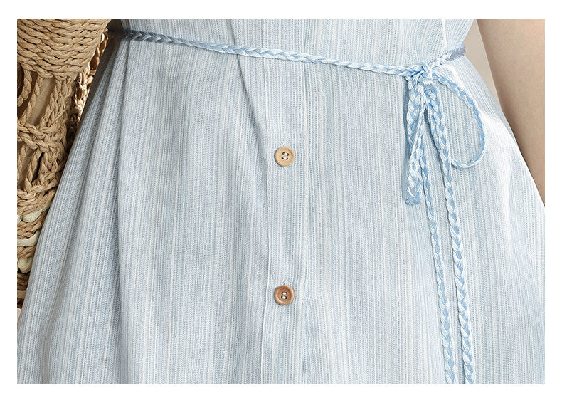 Dyed in Blue| 2-Piece Modern New Chinese Style Sleeveless Summer Dress(染蓝)
