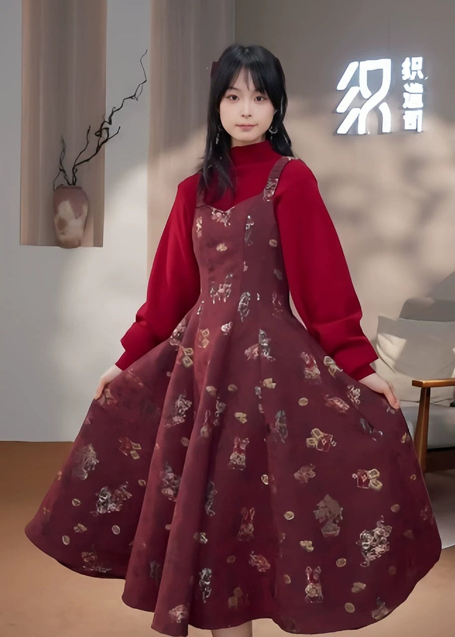 Fortune Spring | Modern 2-Piece Hanfu (聚宝盈春)