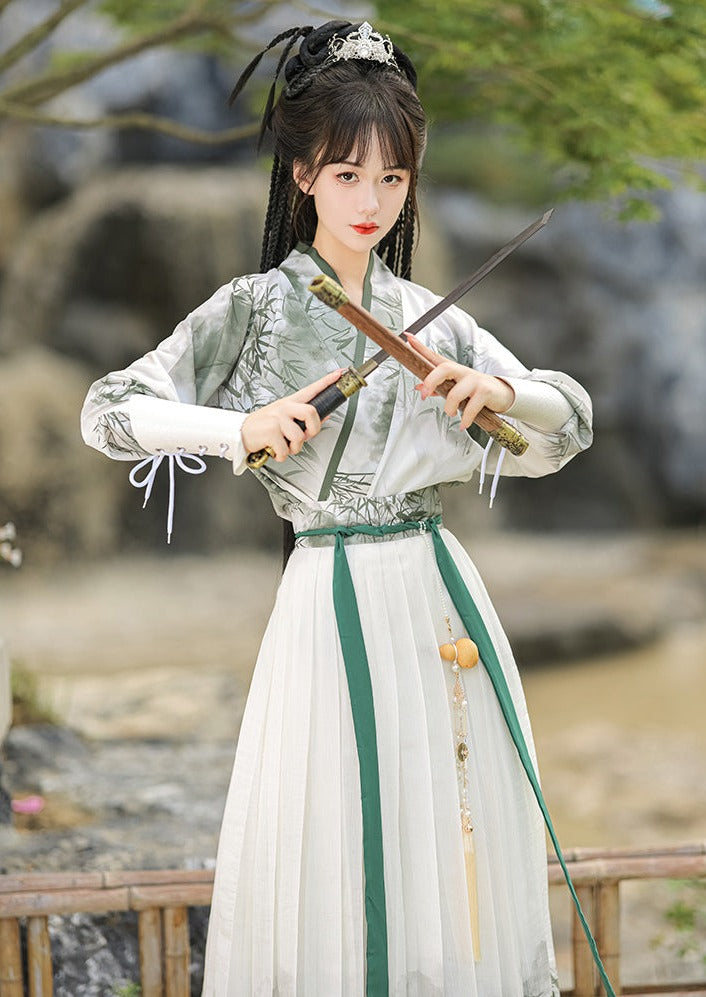 Invincible Bamboo | Unisex 5-Pieces Hanfu Set (少侠)