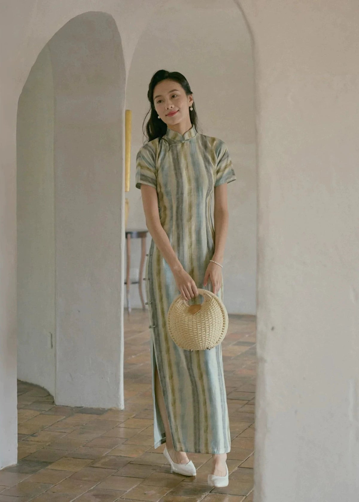 Azure Inkstone | 1930s Hong Kong Style Qipao (南乡子)