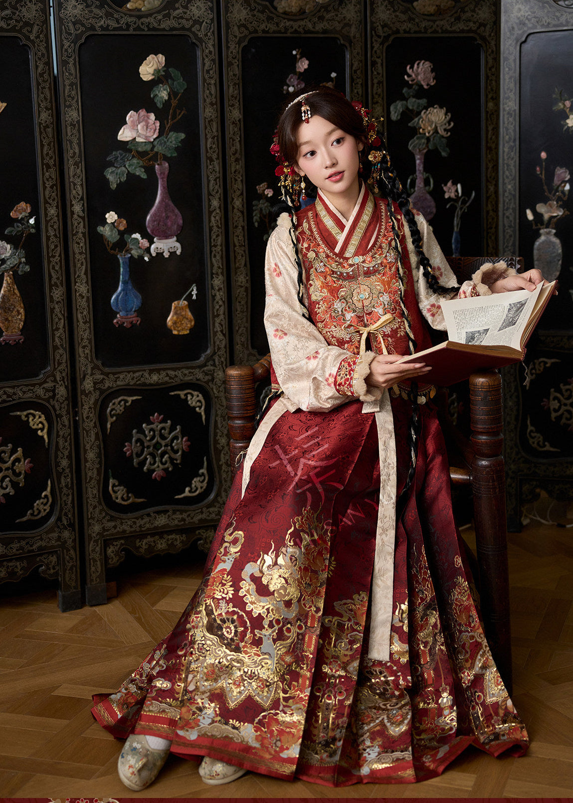 Goat Blessings | 3-Piece 2027 New Year Hanfu (灵羊纳福)