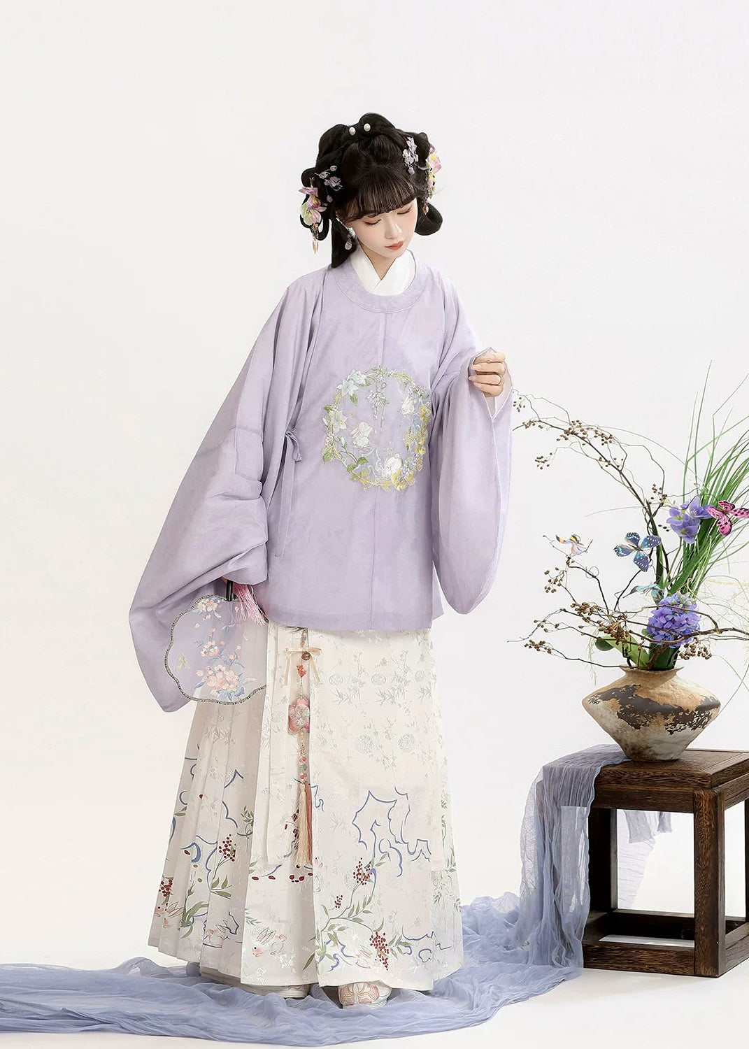 Moonlight Flower | 3-Piece Printed Hanfu (月下花眠)