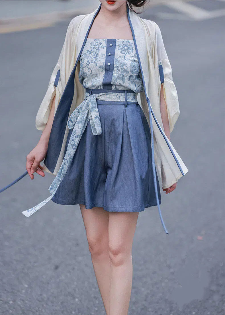 Azure | 3-piece Modern Shorts Set (空青)