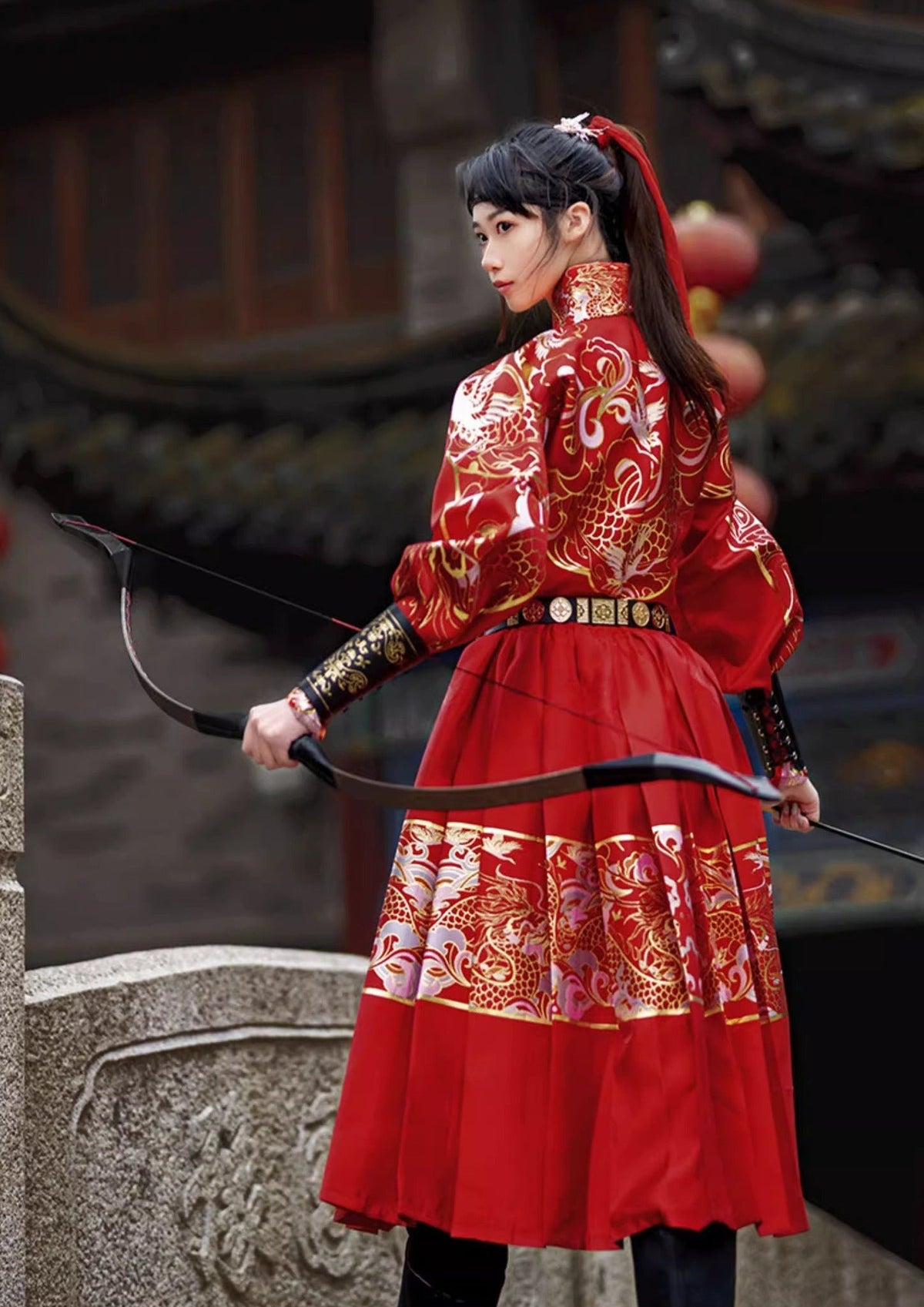 Water Dragon | Uni-Sex 3-Pieces Embroidered Flying Fish Hanfu (水龙吟)