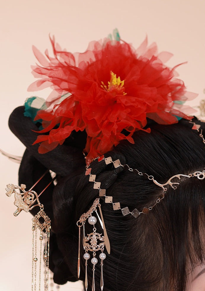 Peonía | Horquilla de flores (赏牡丹)