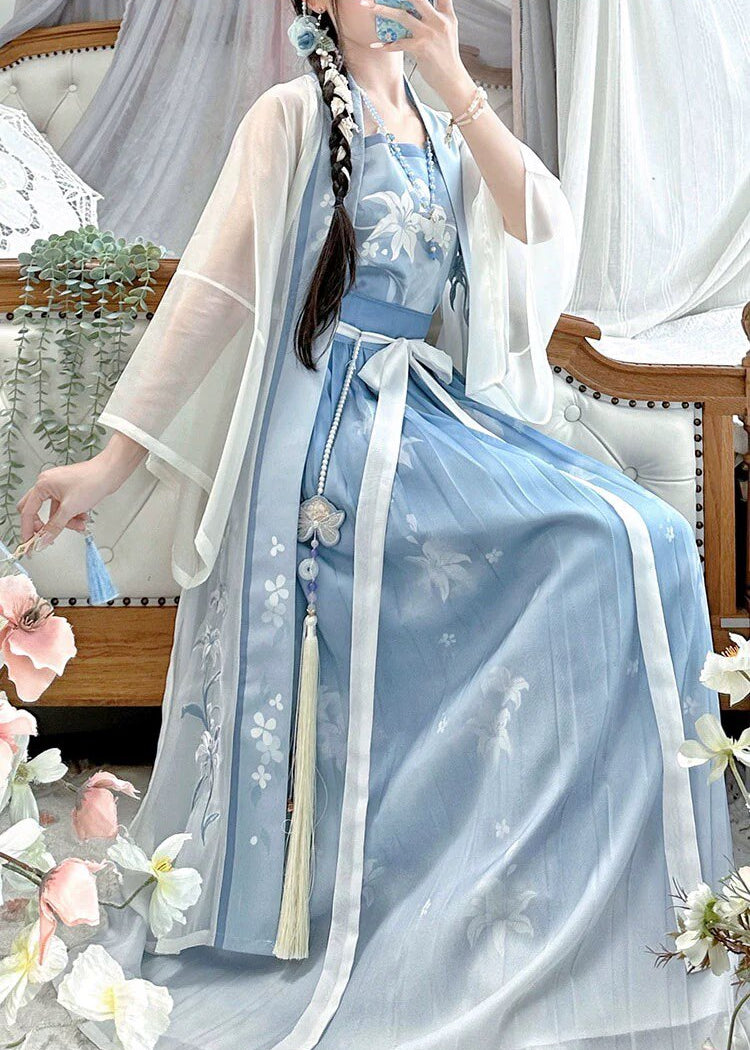 Blue Lily | 3-Piece Plus Hanfu (幽蓝百合)
