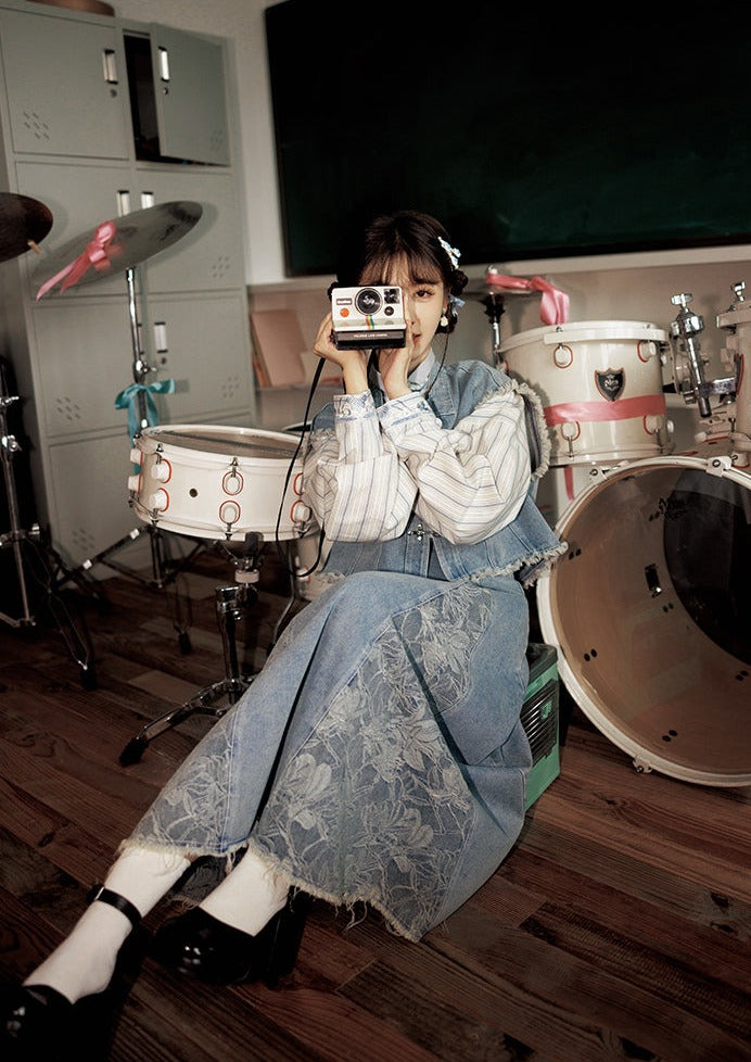 Western Girl | 3-Pieces Modern Denim Set (锦蓝)