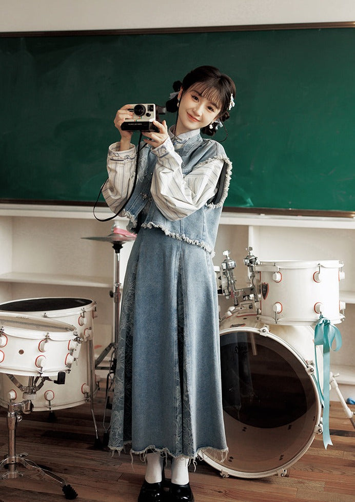 Western Girl | 3-Pieces Modern Denim Set (锦蓝)