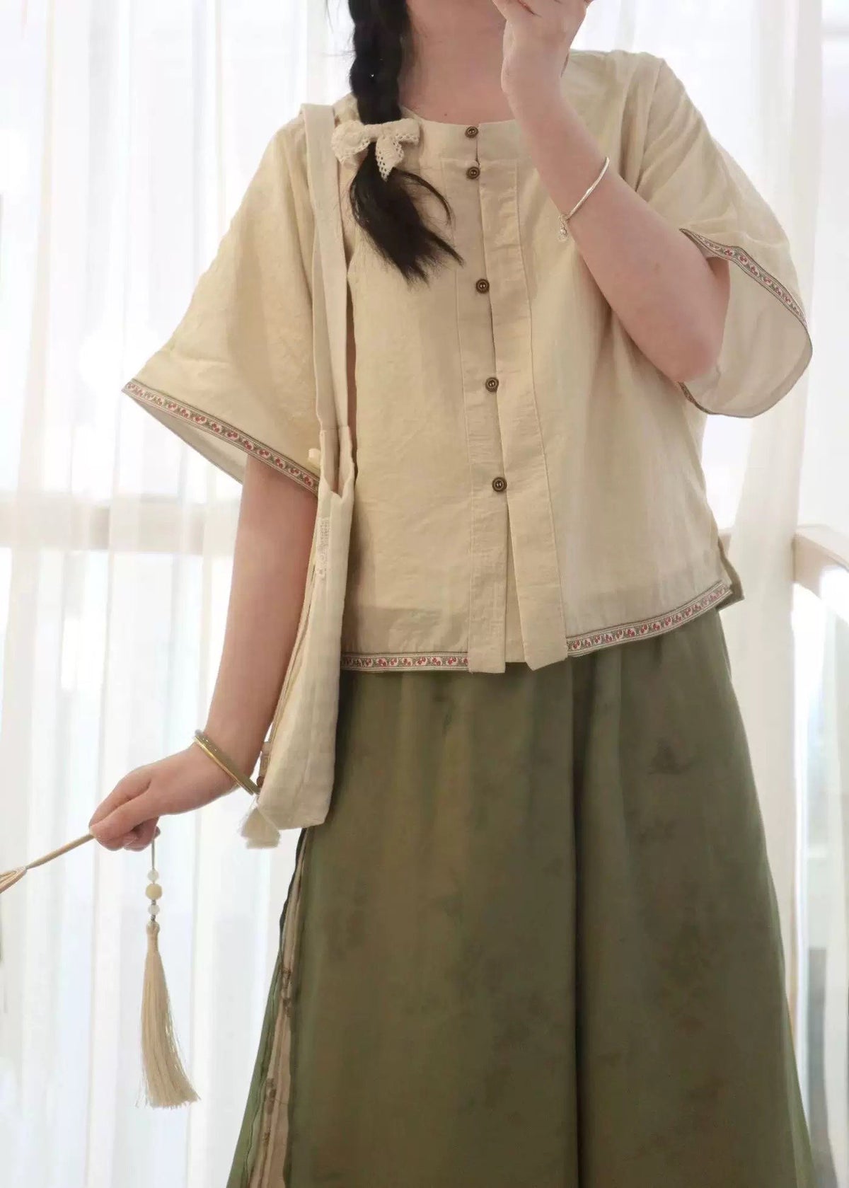Peach Creek | 2-Piece Plus Pants Set (桃溪)