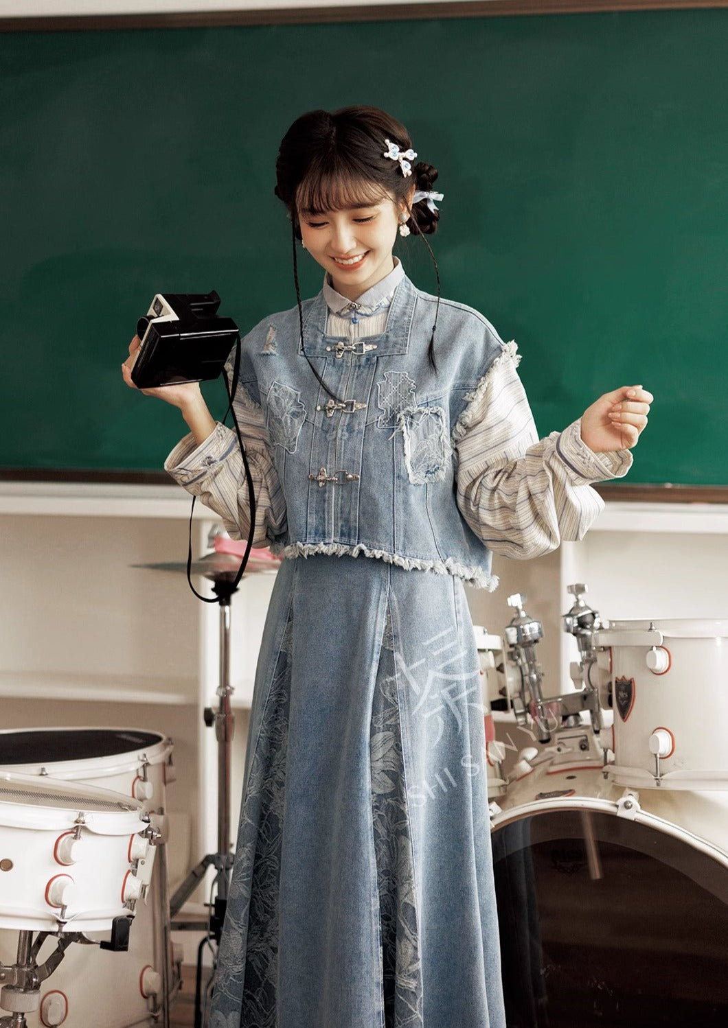 Western Girl | 3-Pieces Modern Denim Set (锦蓝)