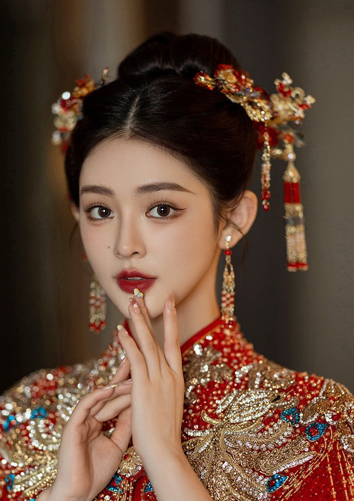 Ruby | Luxury Bridal Hair Pieces (红宝石)