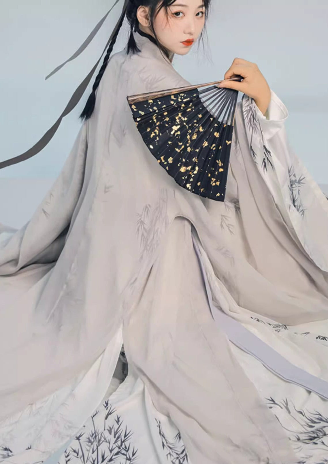 Lluvia de bambú | Conjunto Hanfu unisex de 4 piezas (汐雨莺)