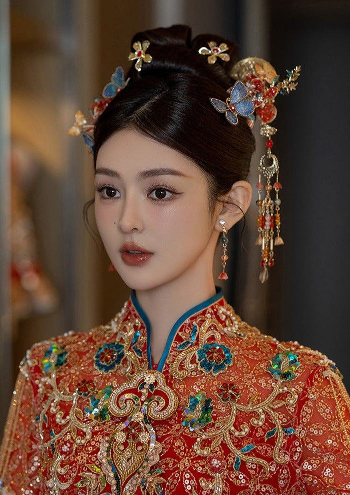 Blue Butterfly | Luxury Bridal Hair Pieces (蓝蝴蝶)