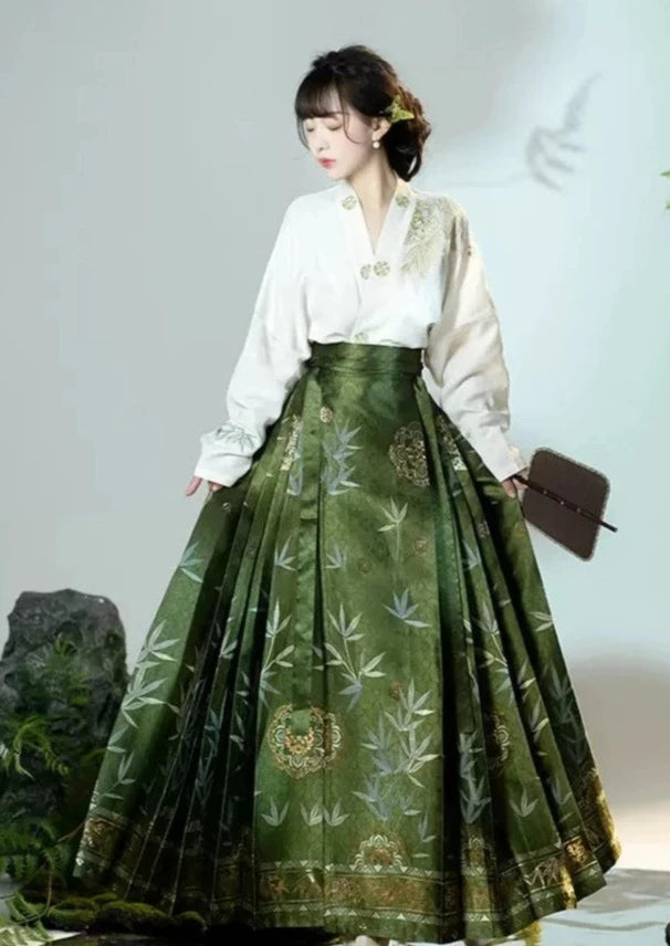 Bamboo Shadow | Modern Ma Mian Skirt Set (竹影)