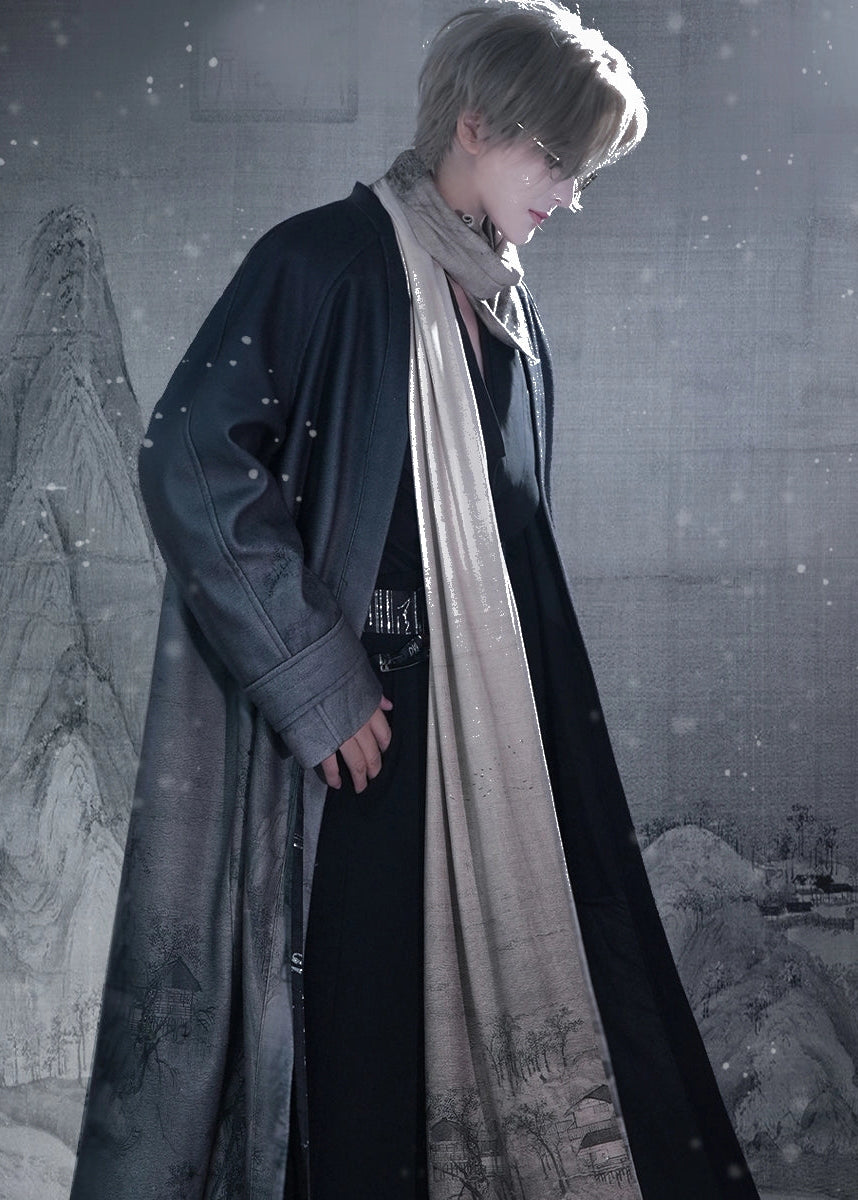 Snow Moutains | Modern Unisex Coat And Scarf (江山覆雪)
