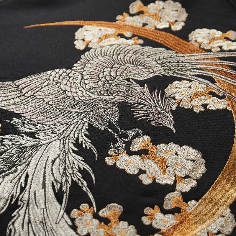Dragon Moon | Embroidered Unisex Kimono Hoodie (朱雀龙)