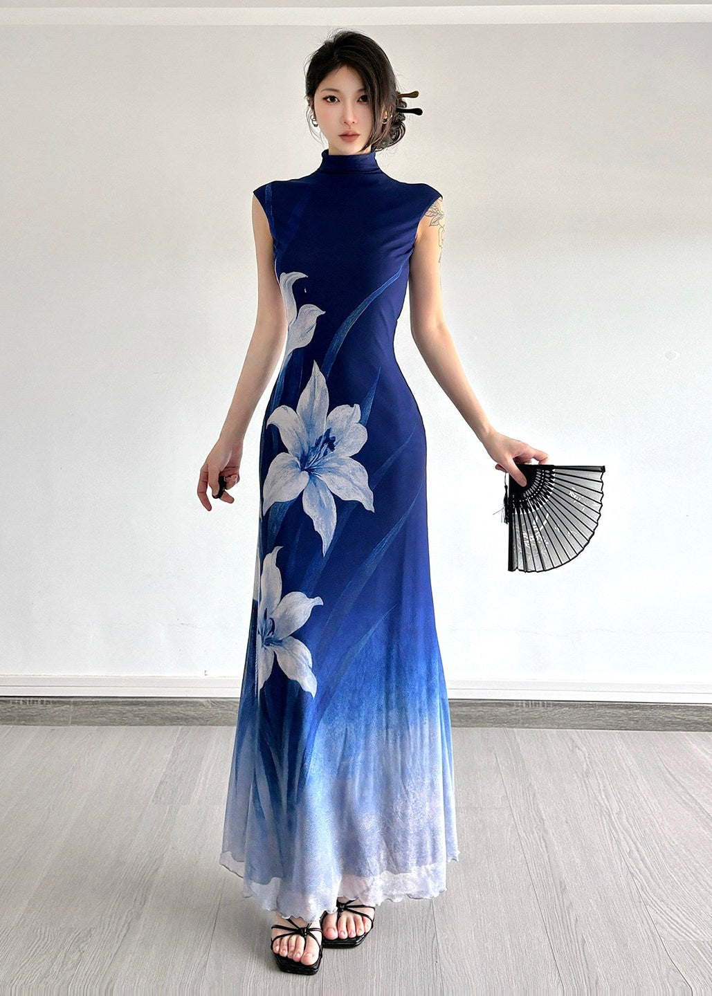 Orchid Pavilion | Maxi Modern Sleeveless Qipao (兰亭)