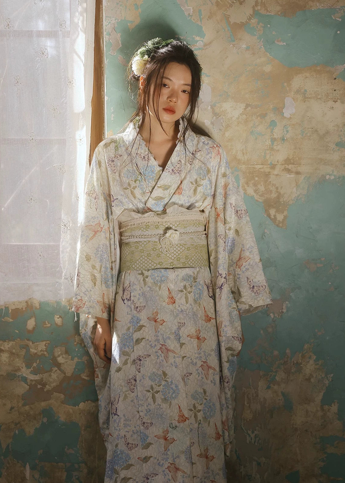 Butterfly & Blossom | 6-Piece Asian Kimono (蝶与花)