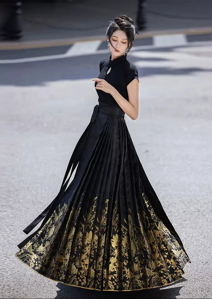 Joy lights | Modern 2-Pieces Ma Mian Skirt Set (喜上眉梢)