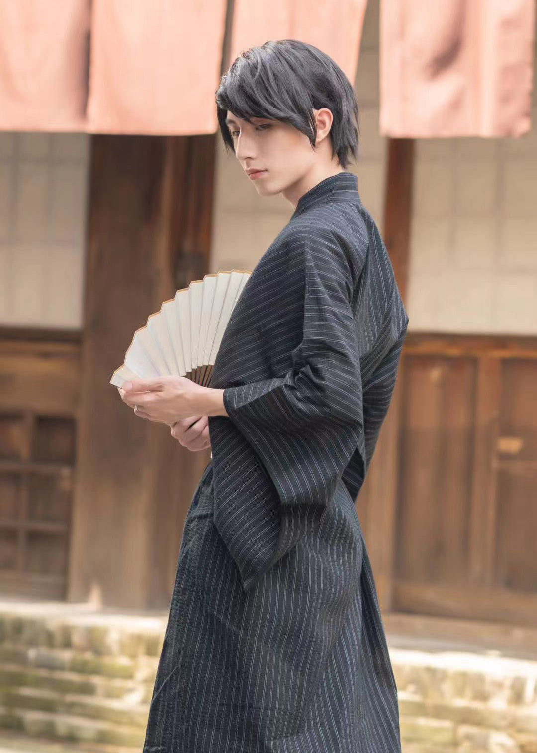 Shadow Warrior | 2-Piece Unisex Linen Kimono (影武者)