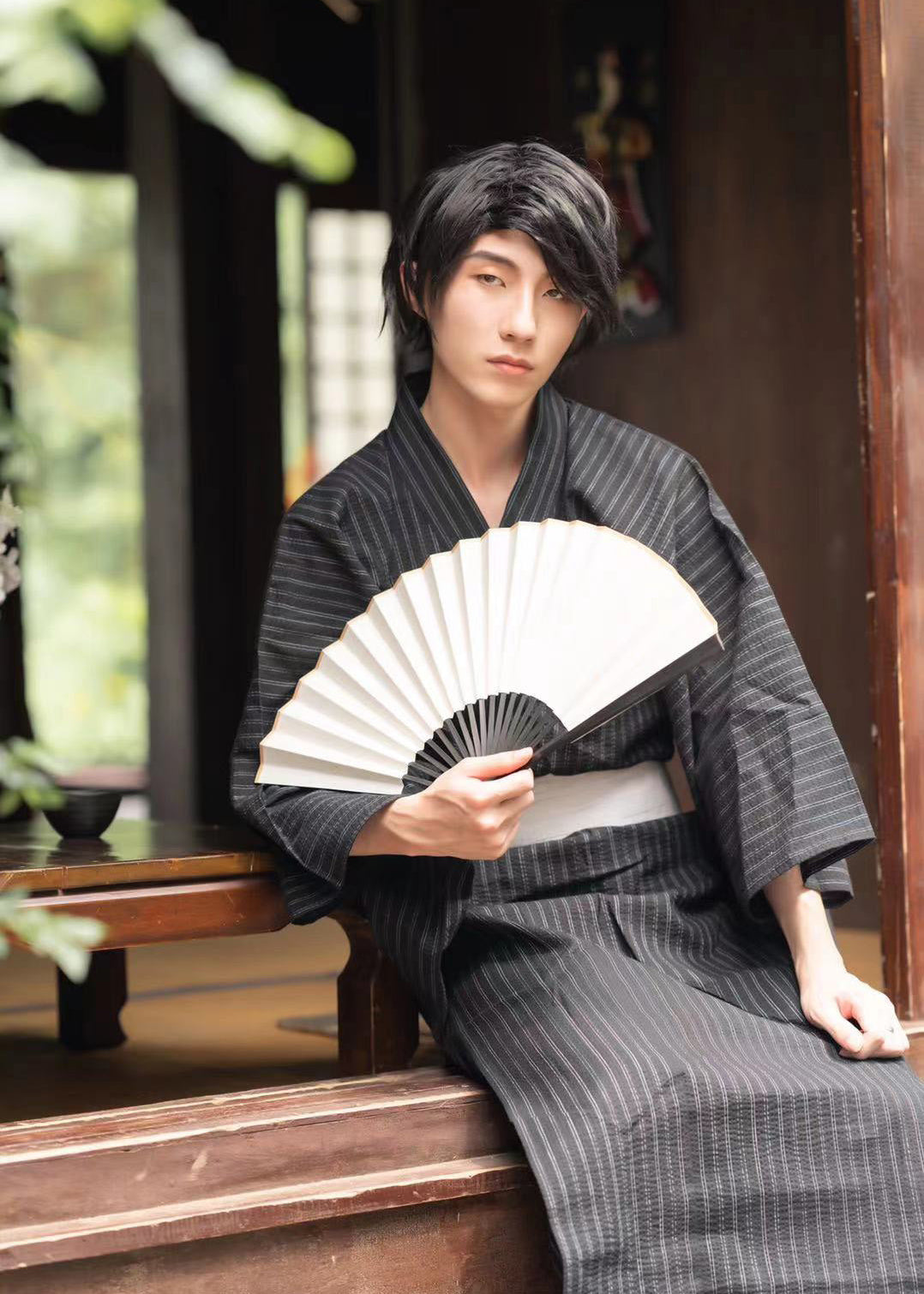 Shadow Warrior | 2-Piece Unisex Linen Kimono (影武者)