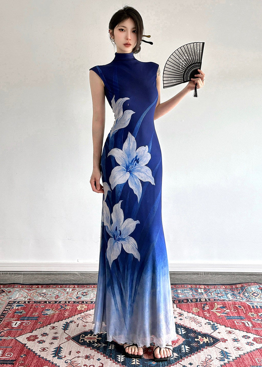 Orchid Pavilion | Maxi Modern Sleeveless Qipao (兰亭)