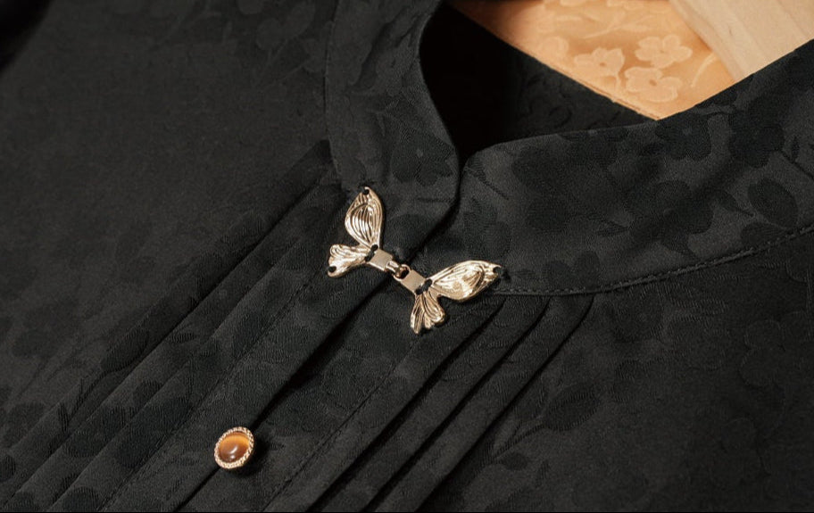 Golden Rose | Modern Short Ma Mian Skirt (鎏金玫瑰)