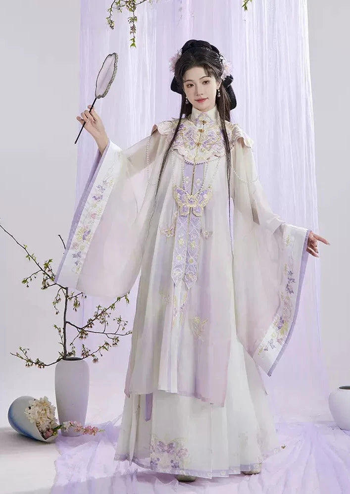 Purple Butterfly | 3-Pieces Embroidered Hanfu (栩栩)