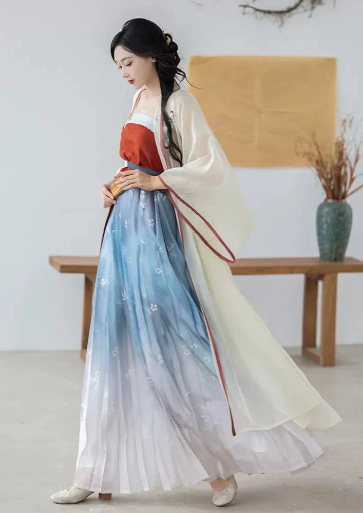 Morning Glory | Conjunto de falda Ma Mian de 3 piezas (朝颜)