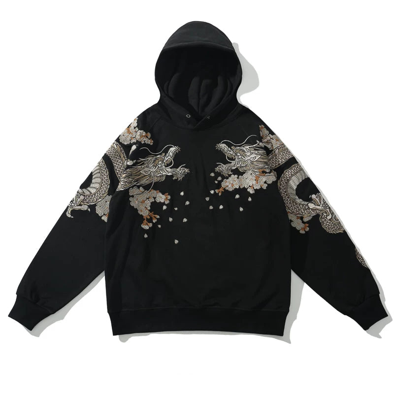 Dragon Moon | Embroidered Unisex Kimono Hoodie (朱雀龙)