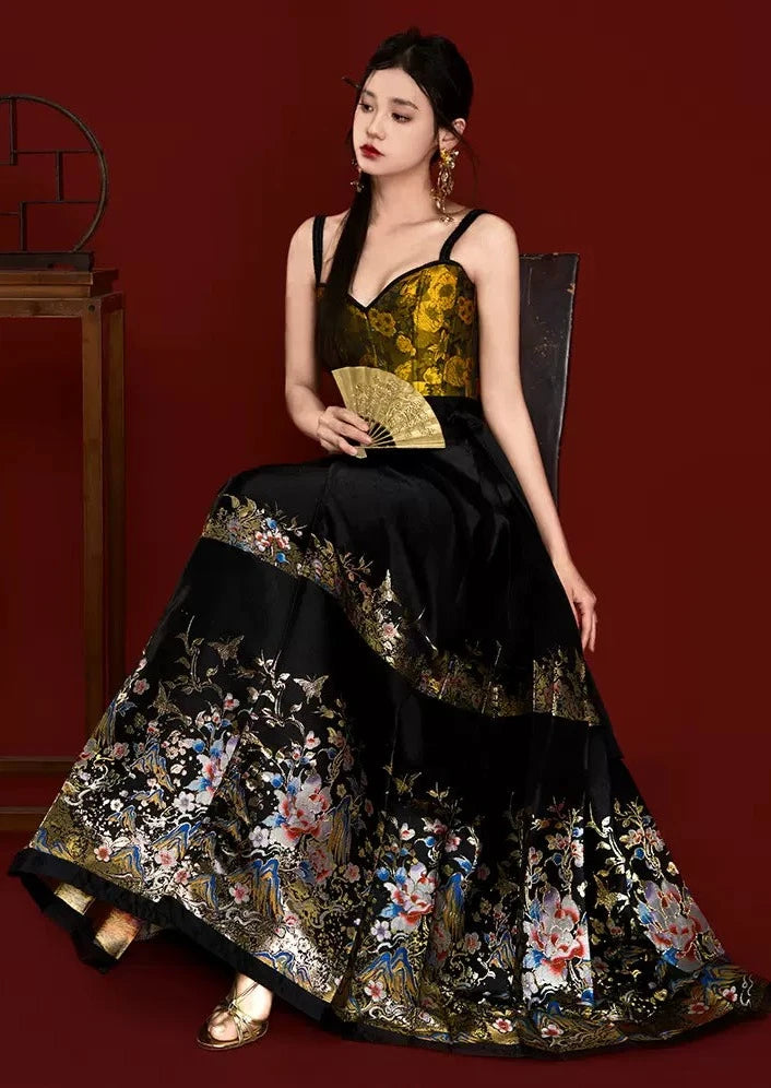 Queen B | 2-Pieces Modern MaMian Skirt Set (江山如画)
