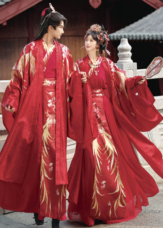 Crane Feathers | 3-Piece Wedding Hanfu (鹤羽红颜)