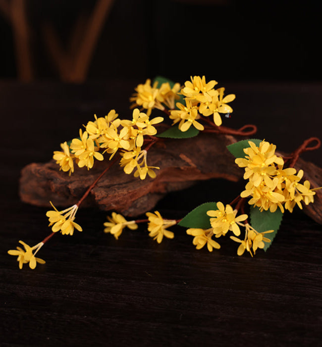 Sweet Osmanthus | 2-Piece Flower Hair Pieces (丛桂香)