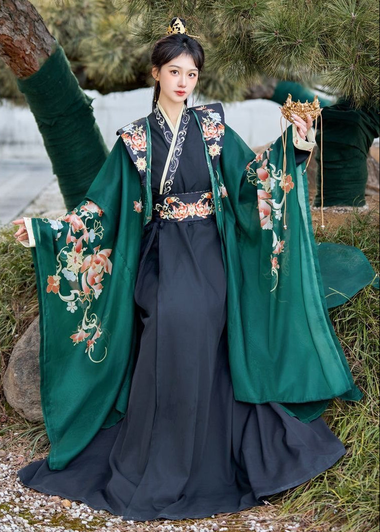 Jade Light | 3-Piece Unisex Couple Hanfu (碧海瑶光)