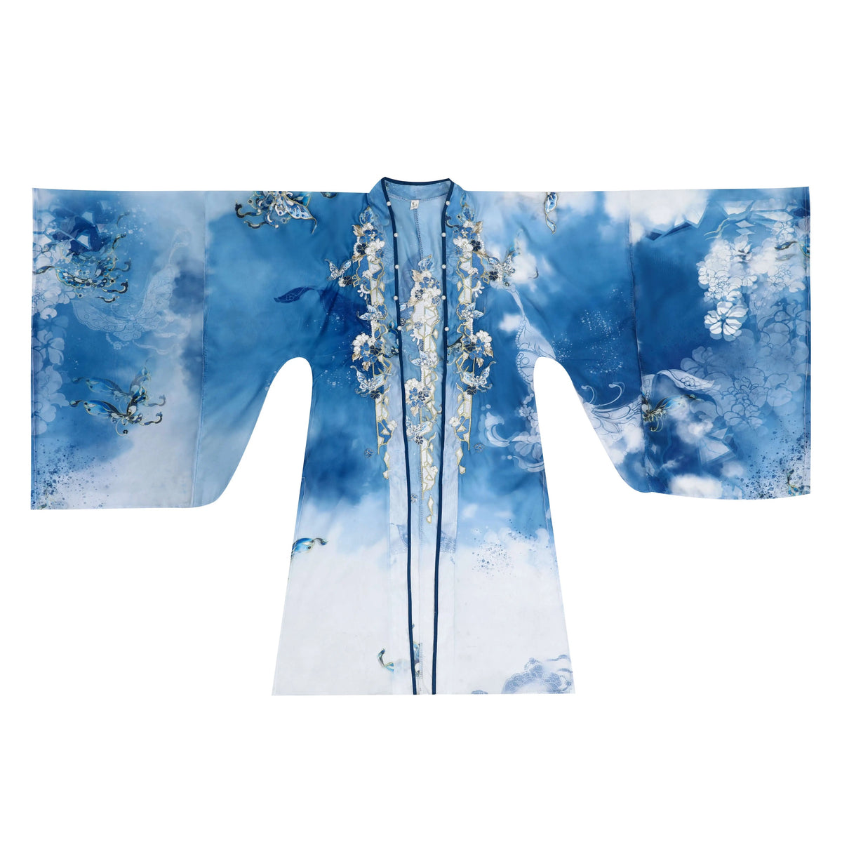 Blue Butterfly | 4-Piece Embroidered Hanfu (瓷碟美人)