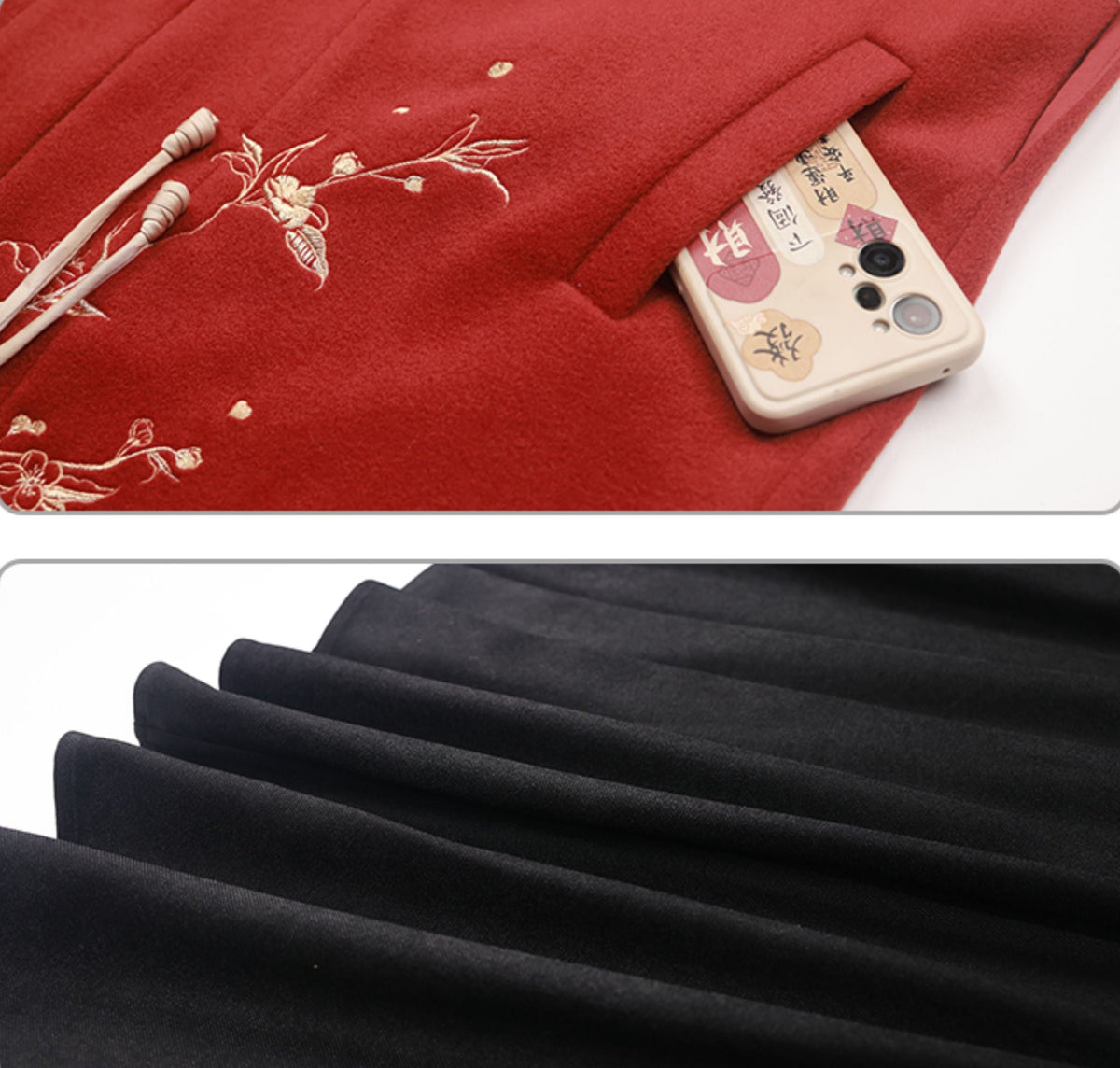 Plum Blossoms | Modern 3-Piece Set (倚梅香)