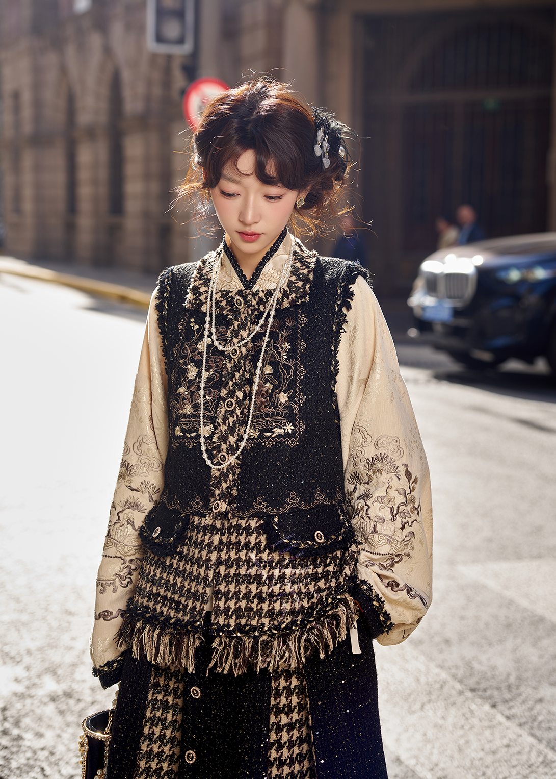 Ink Pine | 3-Piece 2026 New Year Hanfu (金墨松烟)