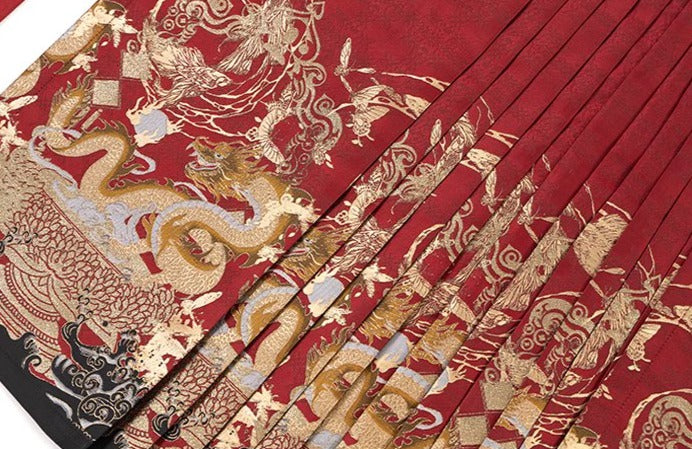 Gold Dragon | 3-Pieces New Year Ming Hanfu (金龙献瑞)