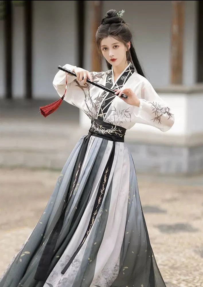 Bamboo Wind | Unisex 3-Pieces Hanfu Set (御芙蓉)