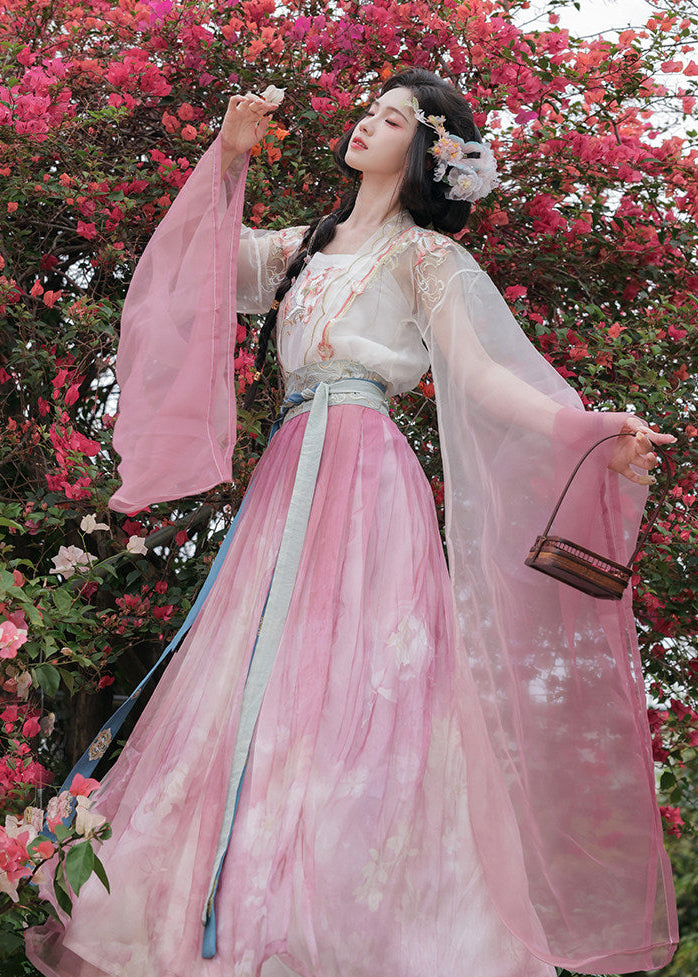 Lotus Fairy | 3-Piece Embroidered Hanfu (芙蕖)