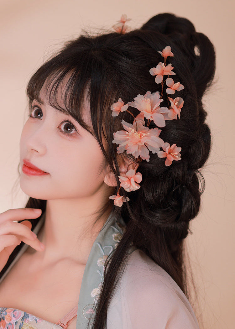 Apricot Blossom | 2-Piece Flower Hair Pieces (杏花菖叶)