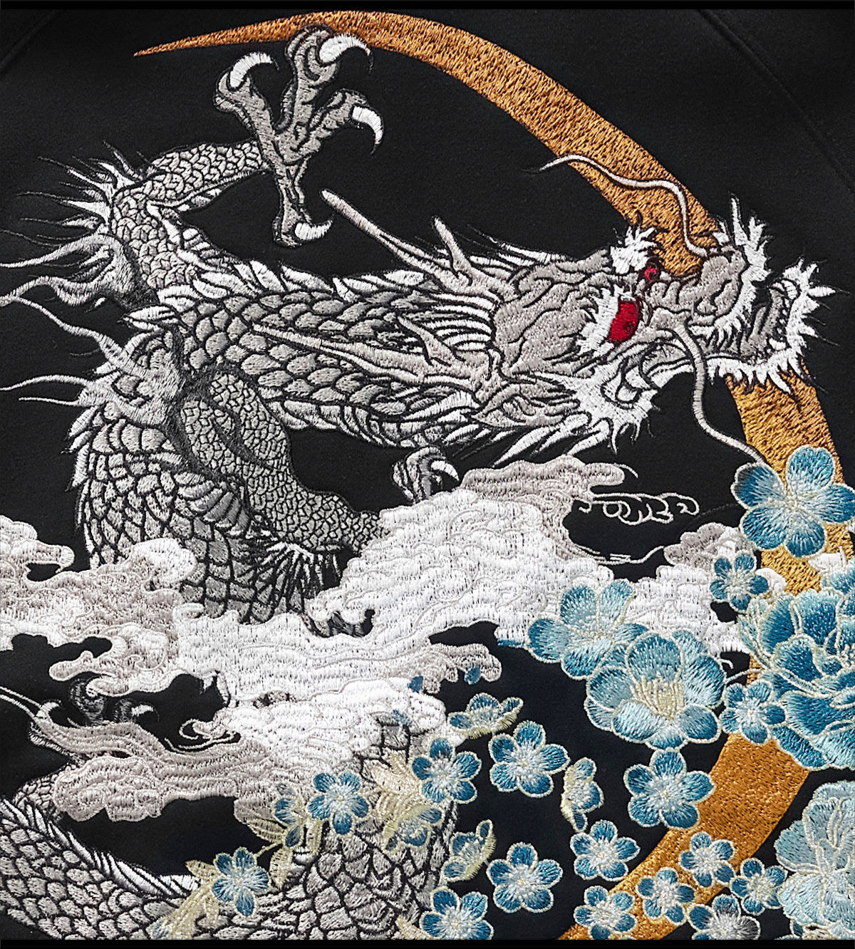 Dragon Moon | Embroidered Unisex Kimono Hoodie (朱雀龙)