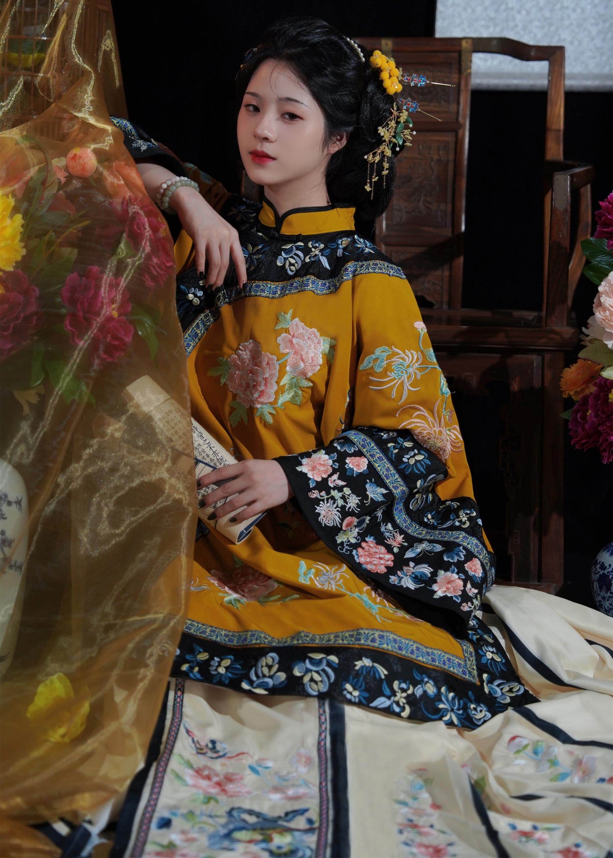 Luna Hazy | Vestido Hanfu Qing de dos piezas (胧月)