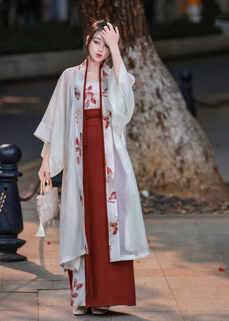 Red Maple | 3-Piece Modern Hanfu Set (红叶)