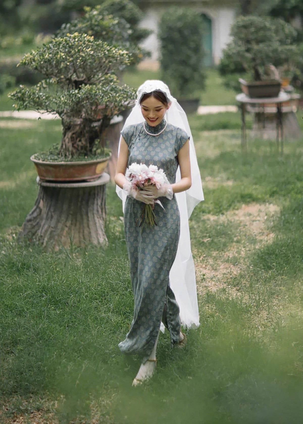 Azure Inkstone | 1930s Hong Kong Style Qipao (青砚)