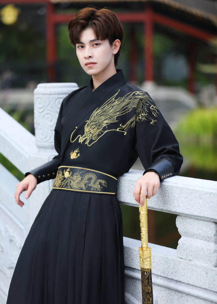 Dragon Rider | 5-Piece Men's Hanfu (黑龙御风)