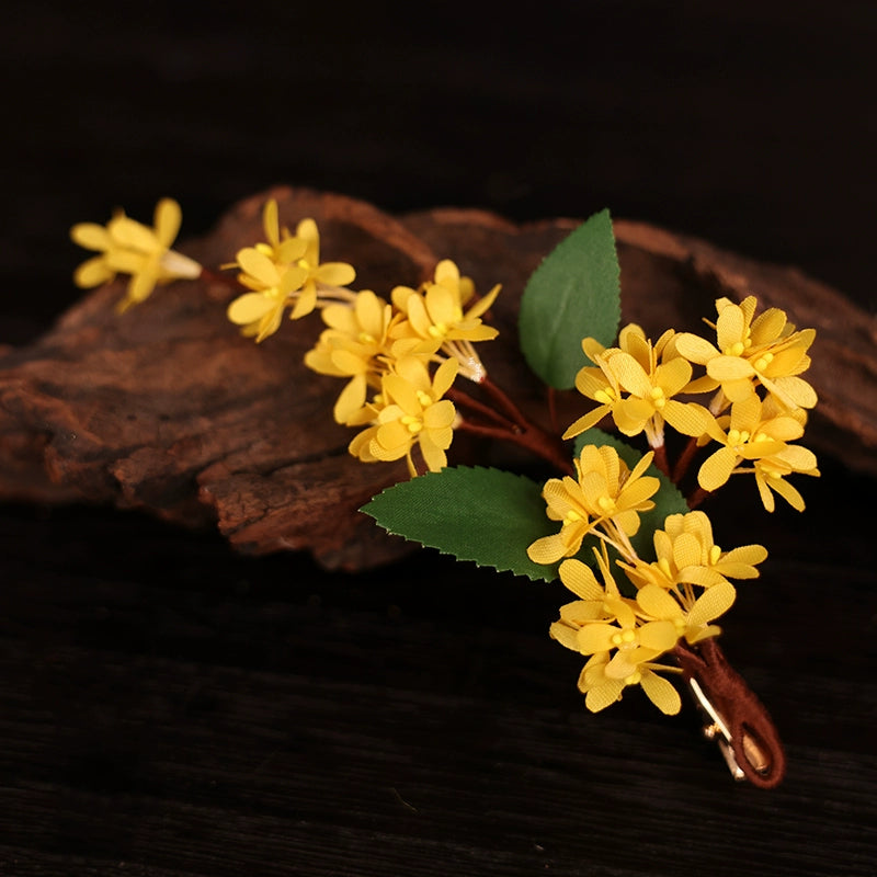 Sweet Osmanthus | 2-Piece Flower Hair Pieces (丛桂香)