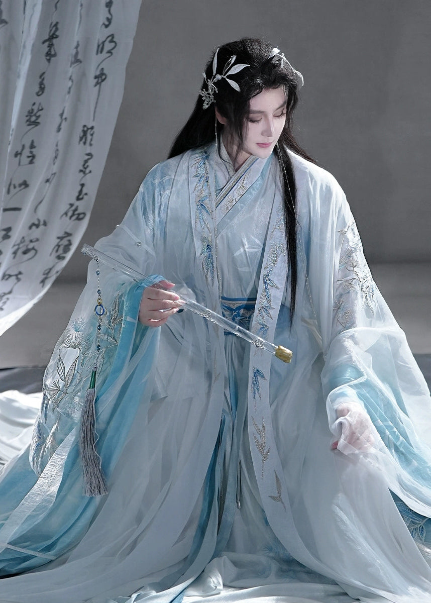 Bamboo Pine | 10-Piece Unisex Hanfu Set (岁寒三友)